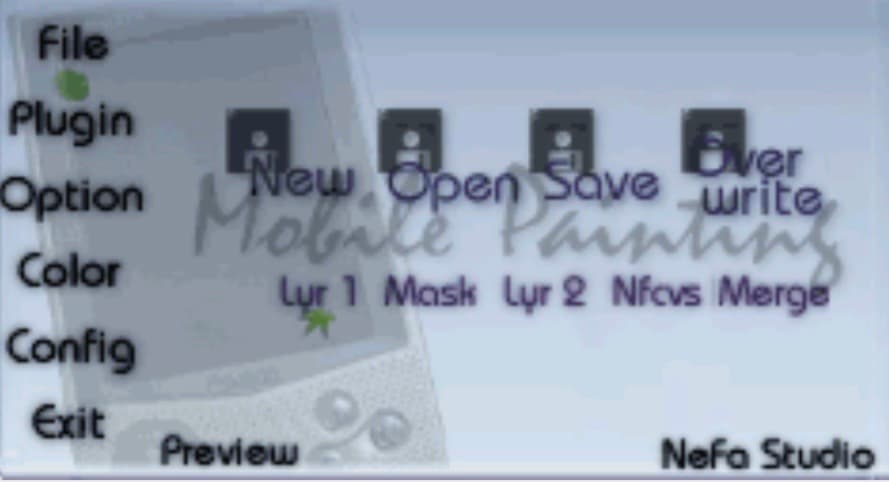 Mobile Painting software interface